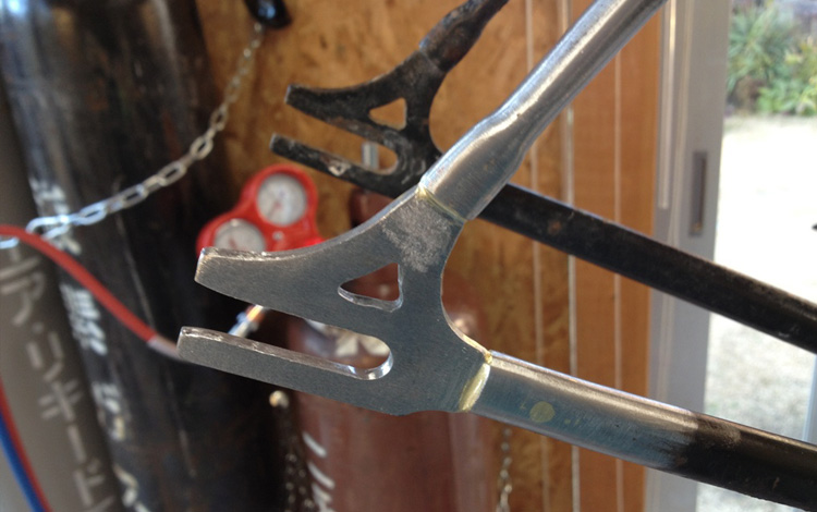 クロモリフレーム修理 カスタム